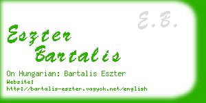 eszter bartalis business card